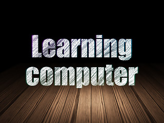 Image showing Learning concept: Learning Computer in grunge dark room