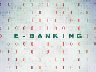 Image showing Finance concept: E-Banking on Digital Paper background