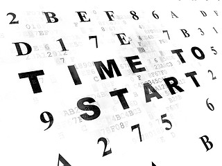 Image showing Timeline concept: Time to Start on Digital background