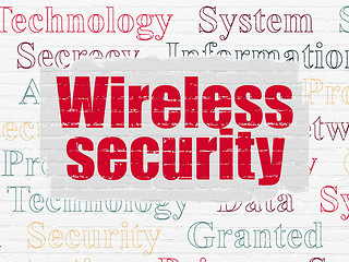 Image showing Security concept: Wireless Security on wall background