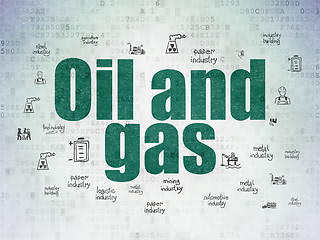 Image showing Industry concept: Oil and Gas on Digital Paper background