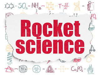 Image showing Science concept: Rocket Science on Torn Paper background