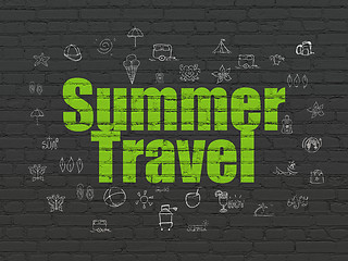 Image showing Tourism concept: Summer Travel on wall background