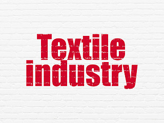 Image showing Manufacuring concept: Textile Industry on wall background