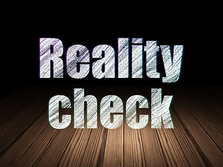 Image showing Finance concept: Reality Check in grunge dark room