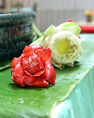 Image showing Flowers from Thailand at a day spa.