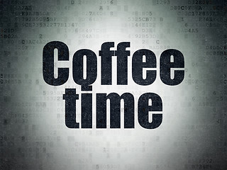 Image showing Timeline concept: Coffee Time on Digital Paper background