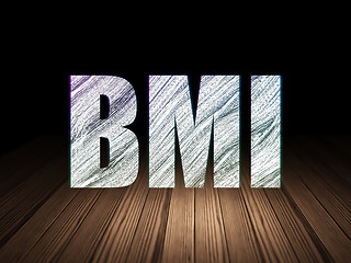 Image showing Healthcare concept: BMI in grunge dark room