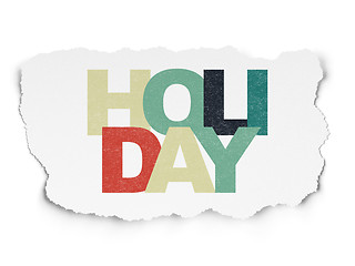 Image showing Tourism concept: Holiday on Torn Paper background