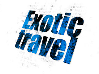 Image showing Vacation concept: Exotic Travel on Digital background