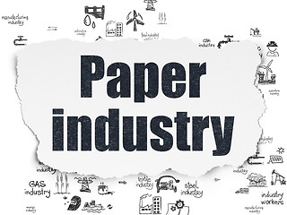 Image showing Manufacuring concept: Paper Industry on Torn Paper background