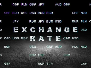 Image showing Money concept: Exchange Rate in grunge dark room