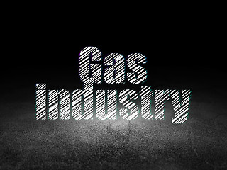 Image showing Industry concept: Gas Industry in grunge dark room