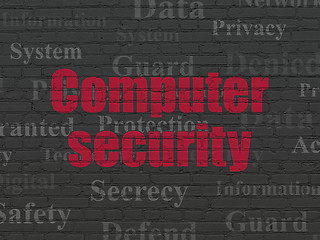 Image showing Safety concept: Computer Security on wall background