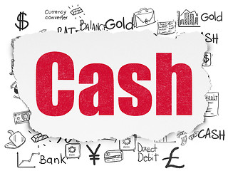 Image showing Currency concept: Cash on Torn Paper background