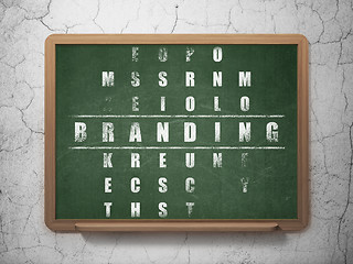 Image showing Marketing concept: word Branding in solving Crossword Puzzle