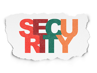 Image showing Privacy concept: Security on Torn Paper background