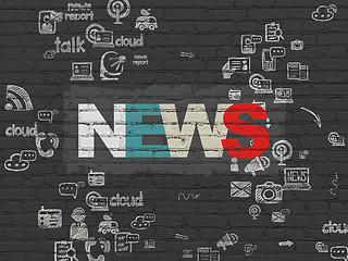 Image showing News concept: News on wall background