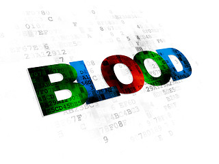 Image showing Healthcare concept: Blood on Digital background