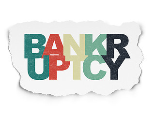 Image showing Business concept: Bankruptcy on Torn Paper background