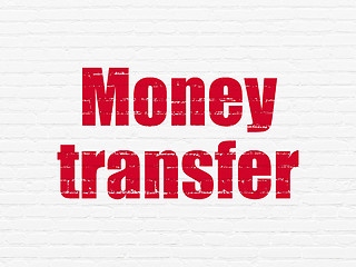 Image showing Currency concept: Money Transfer on wall background