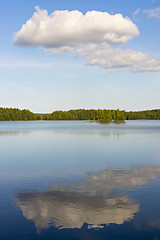 Image showing Idyllic wild lake in summer