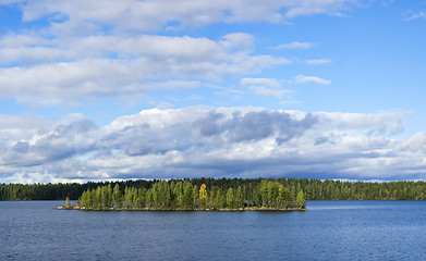 Image showing Panorama of wild summer lake