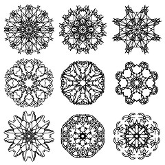Image showing Round Ornamental Geometric Pattern. 