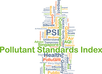 Image showing Pollutant standards index PSI background concept