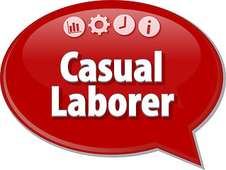 Image showing Casual Laborer  Business term speech bubble illustration