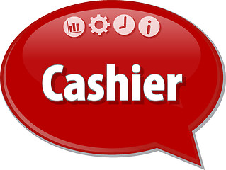 Image showing Cashier   Business term speech bubble illustration