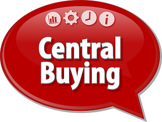 Image showing Central Buying  Business term speech bubble illustration