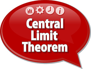 Image showing Central Limit Theorem Business term speech bubble illustration