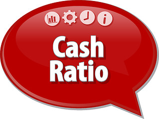 Image showing Cash Ratio  Business term speech bubble illustration