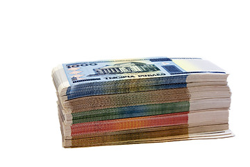 Image showing stacked belarus money