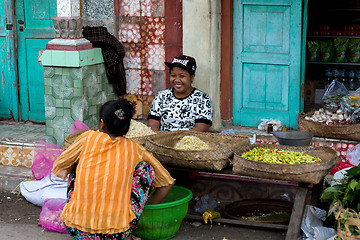 Image showing Hindu at the traditional street market, Bali