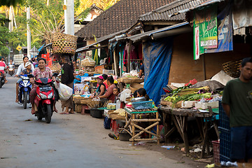 Image showing Hindu at the traditional street market, Bali