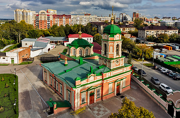 Image showing Bird eye view on Ilyinsky temple. Tyumen. Russia