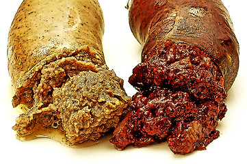 Image showing  blood sausage and liversausage