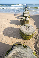 Image showing Groins in the Baltic Sea 