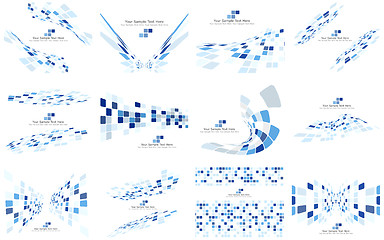 Image showing Set of Checkered Backgrounds