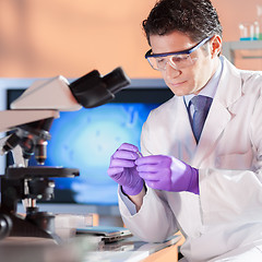 Image showing Life scientist researching in the laboratory.