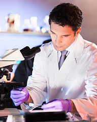 Image showing Life scientist researching in the laboratory.