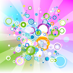 Image showing abstract colorful background with circles