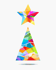 Image showing christmas tree triangular design