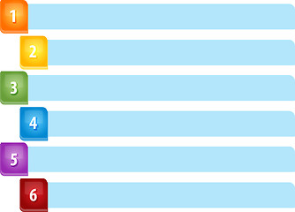 Image showing Rectangle Items Six blank business diagram illustration