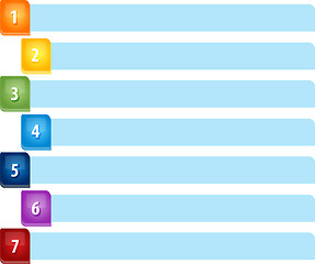 Image showing Rectangle Items Seven blank business diagram illustration