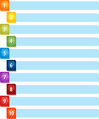 Image showing Rectangle Items Ten blank business diagram illustration