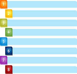 Image showing Rectangle Items Eight blank business diagram illustration