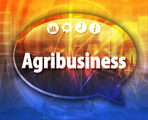Image showing Agribusiness Business term speech bubble illustration